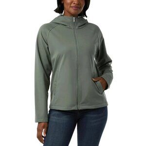 NEW 32 Degrees Heat Women's Size L Green Hooded Softshell Windsbreker Jacket